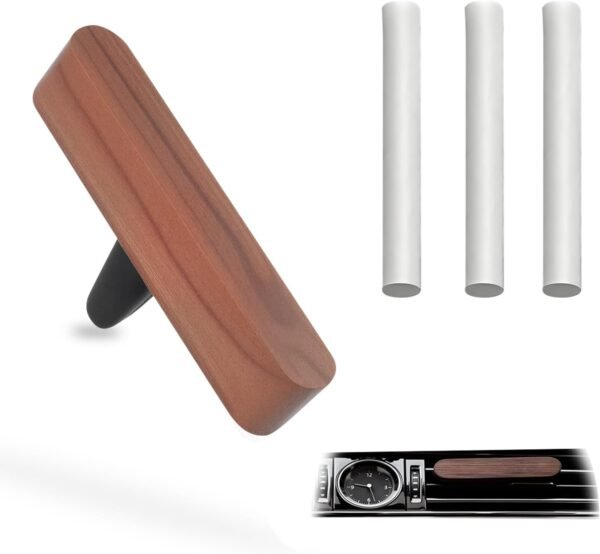 Natural Wood Car Air Freshener Perfume Vent Clip, Essential Oil Diffuser for Vehicles, DIY Scent Customization, Decorative Auto Accessories Gift Set for Cars, Office, Kitchen, Bathroom